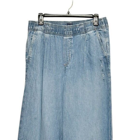 NWOT GAP High Rise Baggy Wide Leg Pull On Ultrasoft Denim Jeans Sz Medium Tall - Picture 6 of 15
